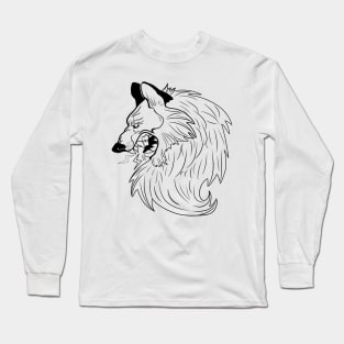 Just Black Wolfy Long Sleeve T-Shirt